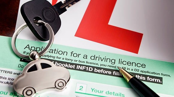 Booking a driving theory test. Driving license application